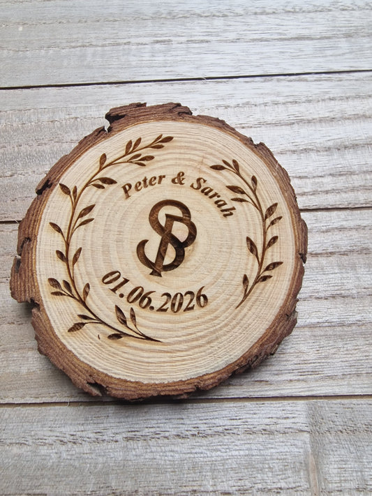 Coaster rustic wood slice