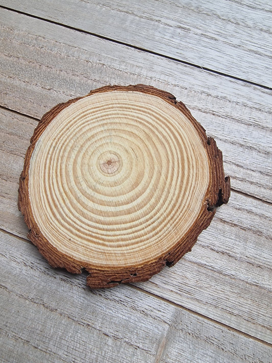 Coaster rustic wood slice