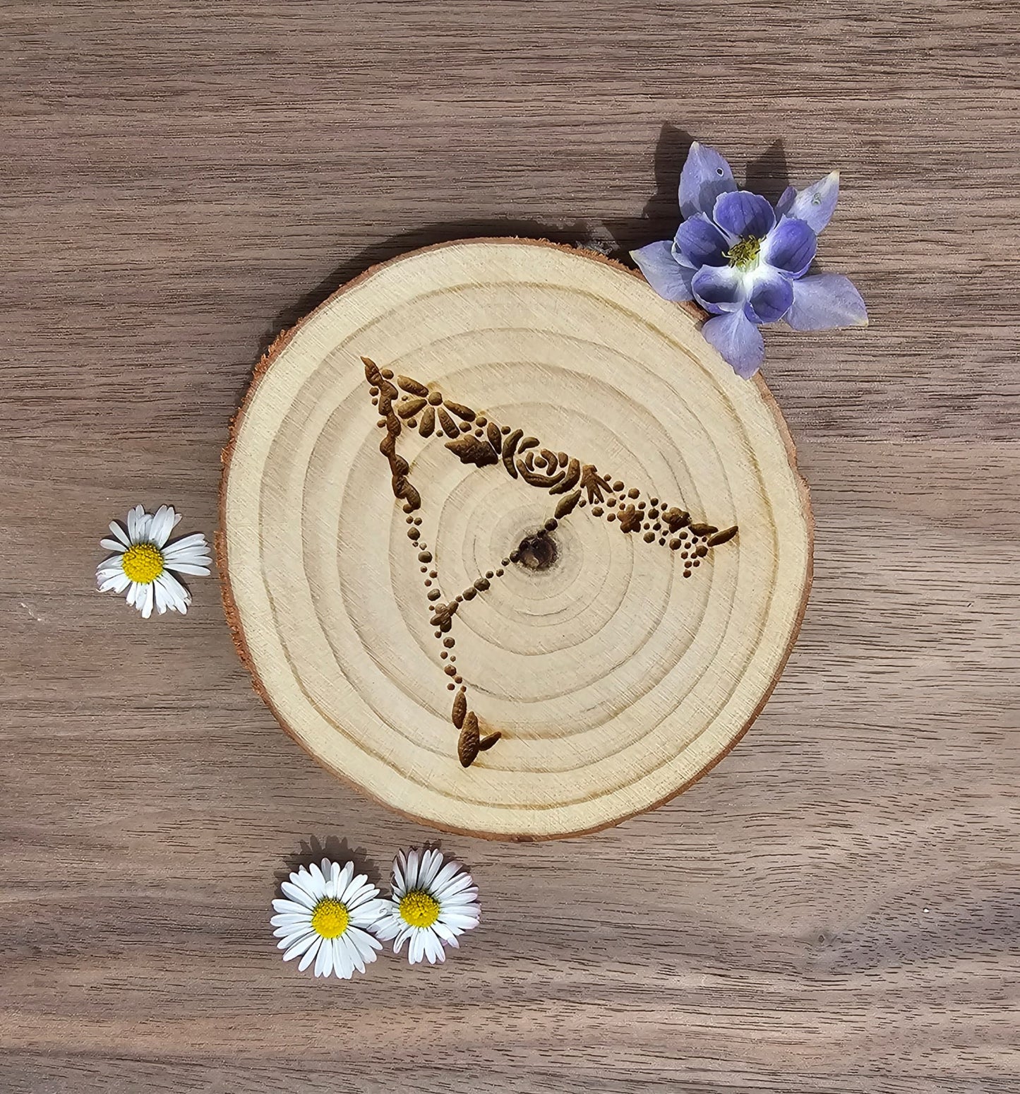 Coaster rustic wood slice